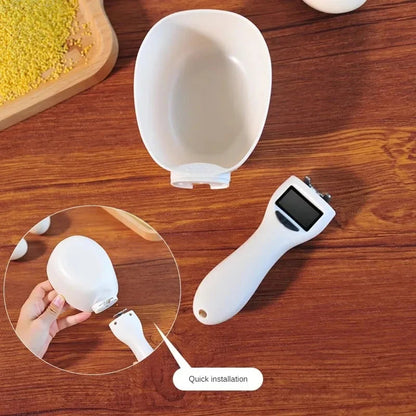 Digital Pet Food Measuring Scoop for Accurate Cat & Dog Food Portions up to 800g | LED Display 7