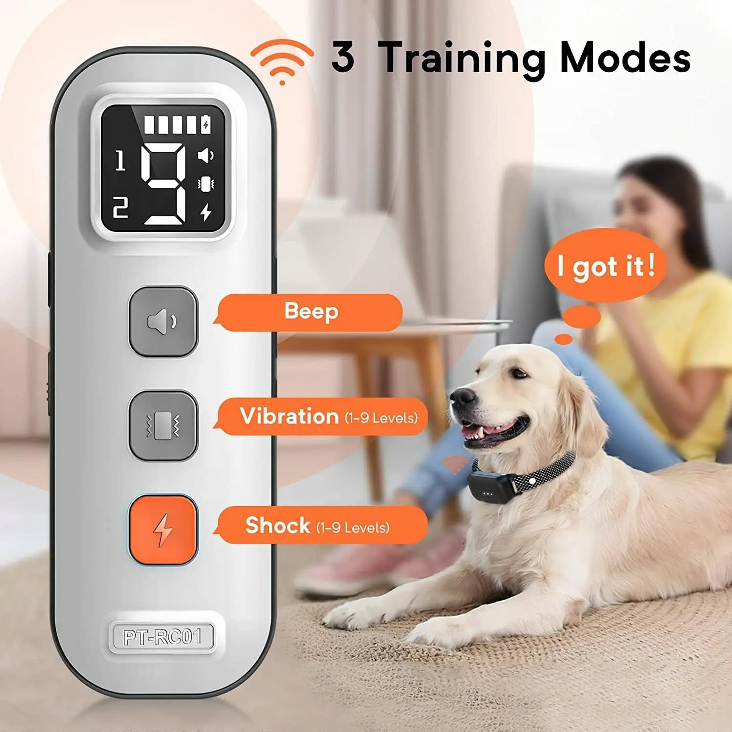 600m Beep, Vibration & Shock Dog Traning Collar 2