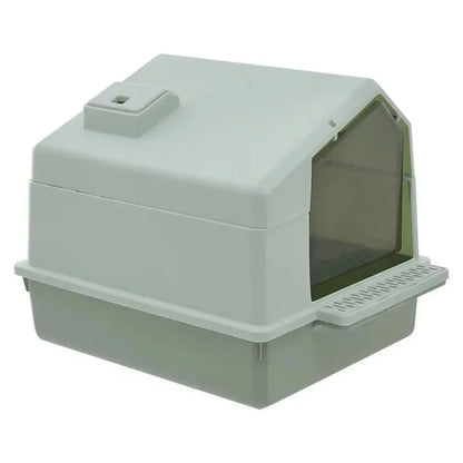 Versatile Enclosed Cat Litter Box House with Removable Top | Scoop Included 4