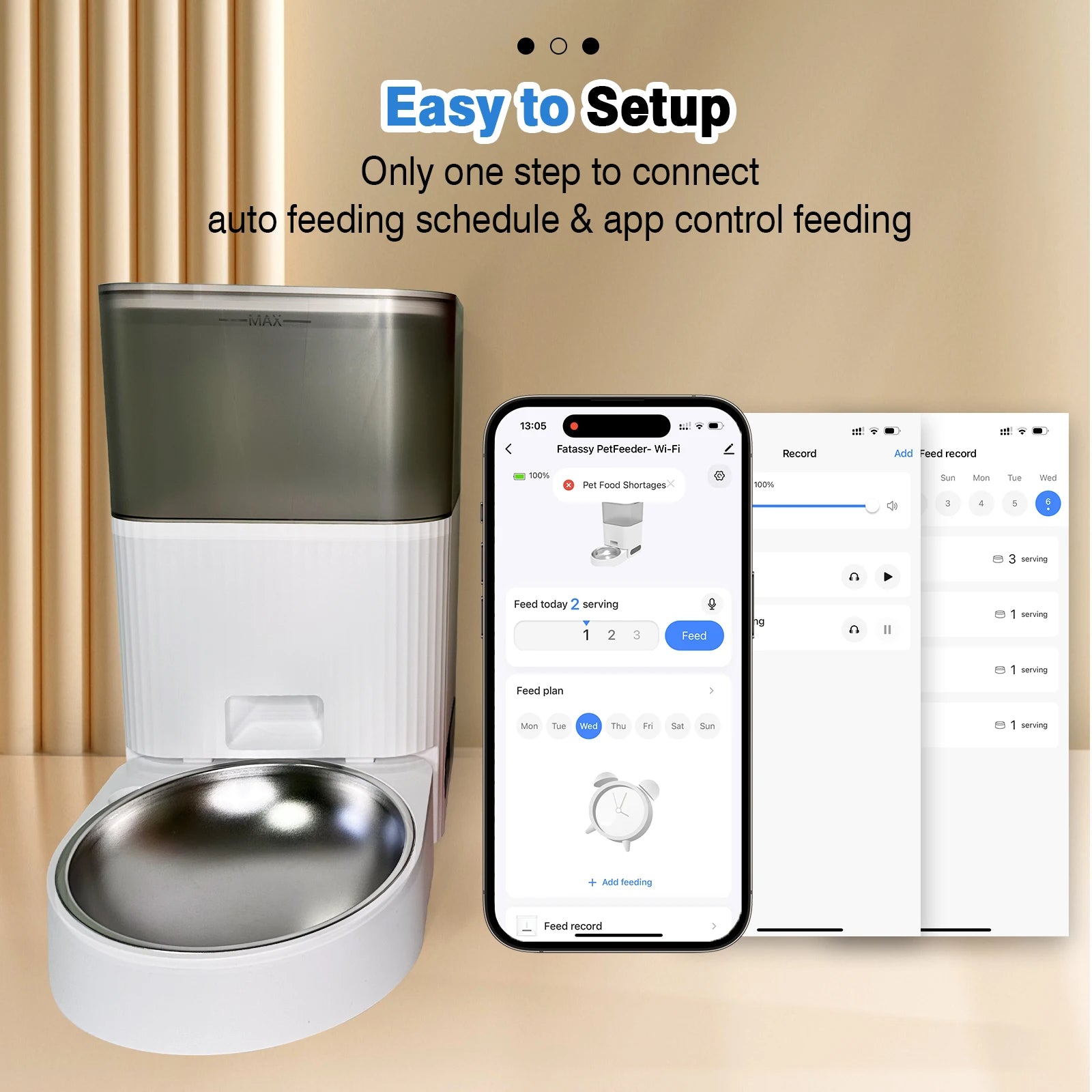 Smart App-Controlled Automatic Pet Feeder Food Dispenser with Voice Recorder 7