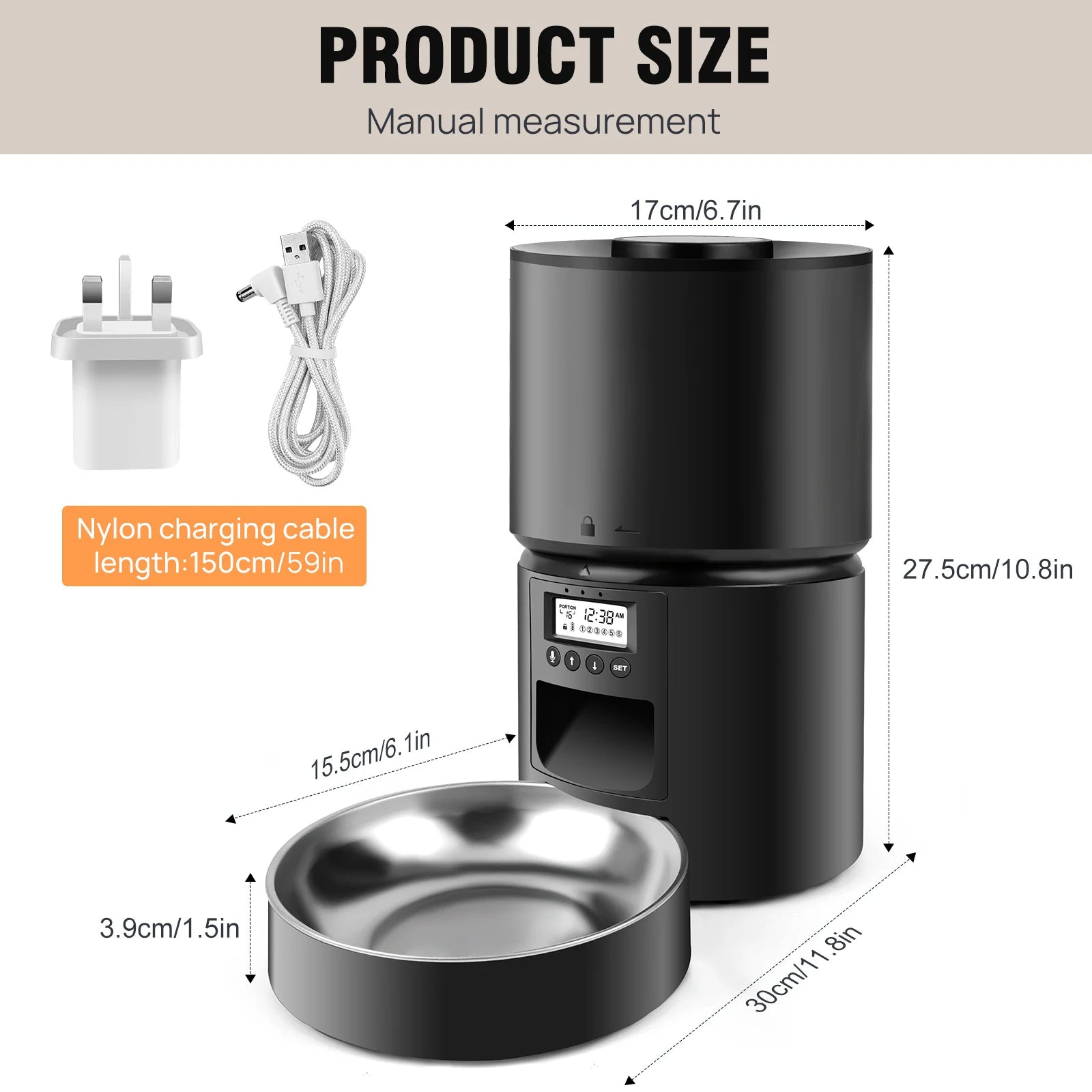 6-Meals Per Day Automatic Cat Feeder with Timer & Voice Recording 8