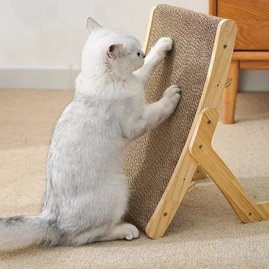 Adjustable Cat Scratching Board with Sturdy Wooden Frame 1