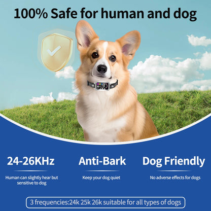 Smart Anti-Bark eCollar with Automatic Sensor | Digital Dog Bark Collar with Sound, Vibration & Shock Modes