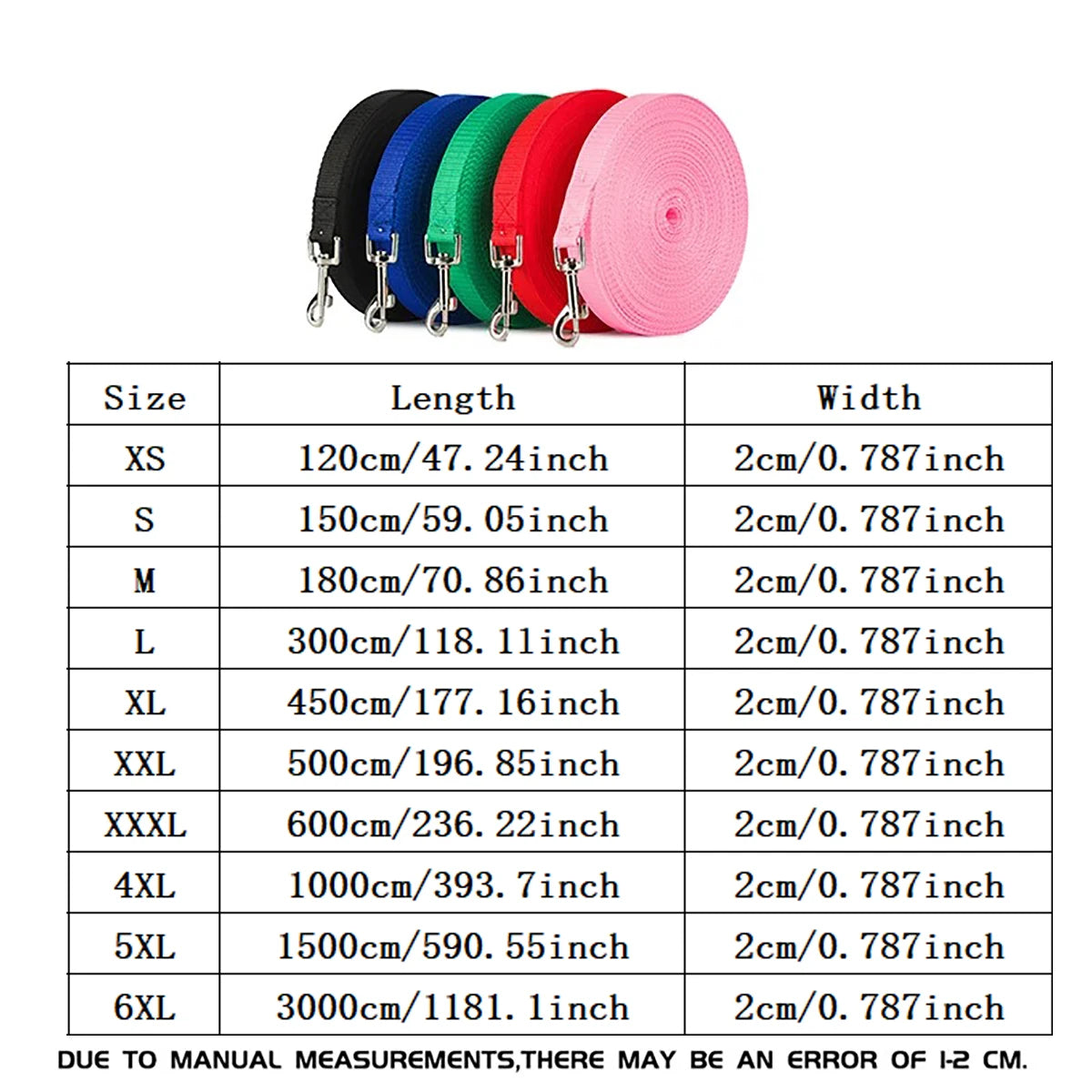 Lightweight Extra-Long Nylon Dog Lead 8