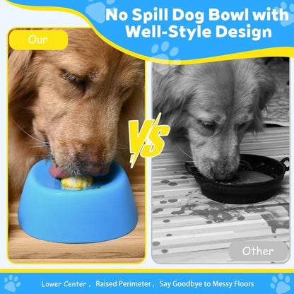 No-Spill Slow Feeder Dog Lick Bowl with Rolling Ball | Anti-Choke Interactive Treat Bowl for Liquid Treats — Food Grade & Dishwasher Safe