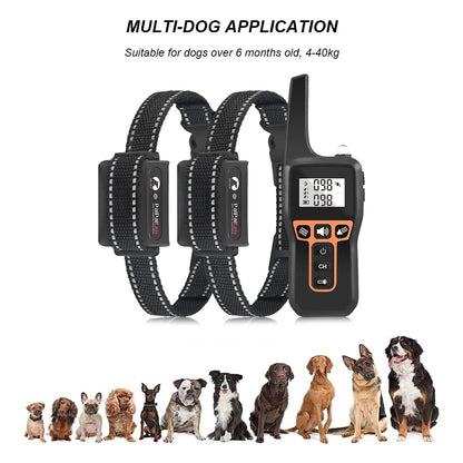 3-Mode 1000m Anti-Bark Dog Training Collar with Remote Control 6