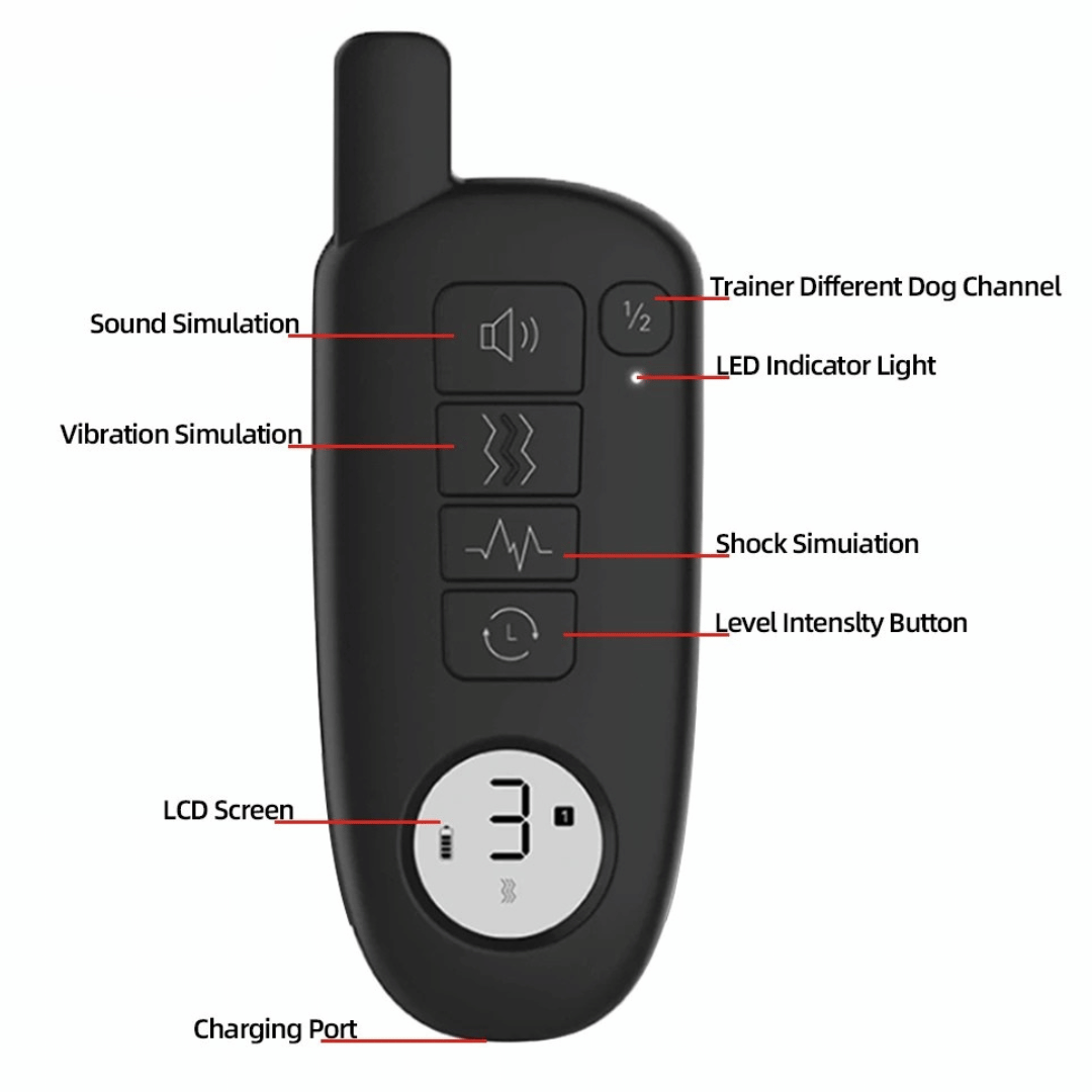 300m Dog Training Collar with Remote | Waterproof Smart Bark Stopper