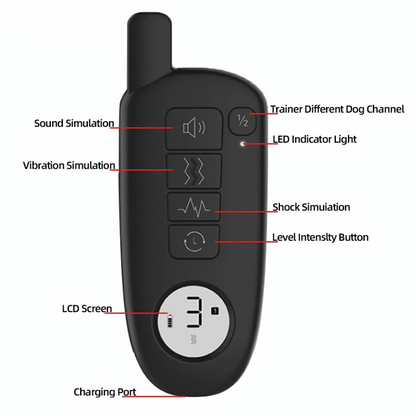 300m Dog Training Collar with Remote | Waterproof Smart Bark Stopper