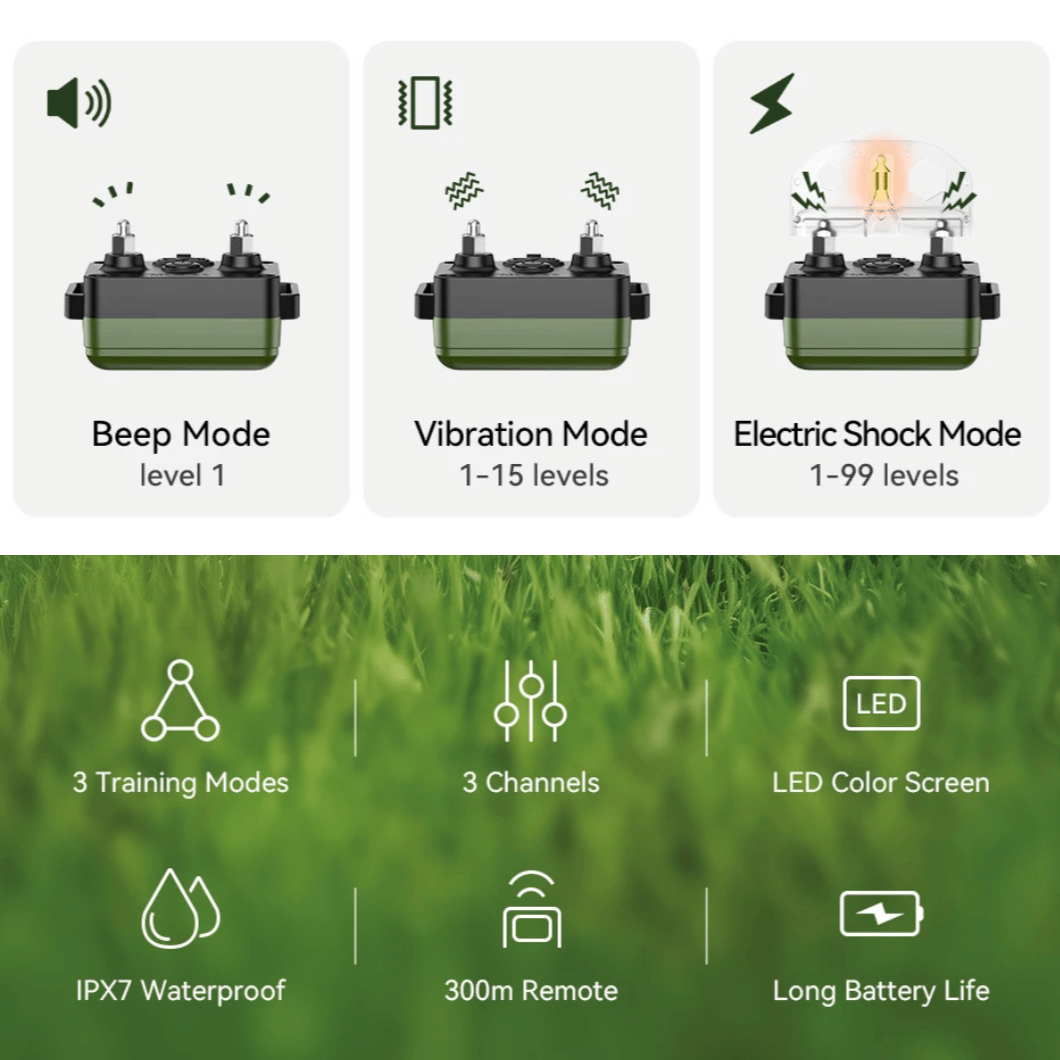 300m Smart Dog Training Collar & Remote Control 8