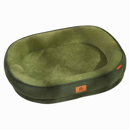Plush Corduroy Dog Bed with Removable Washable Cover