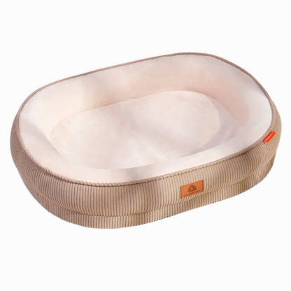 Plush Corduroy Dog Bed with Removable Washable Cover