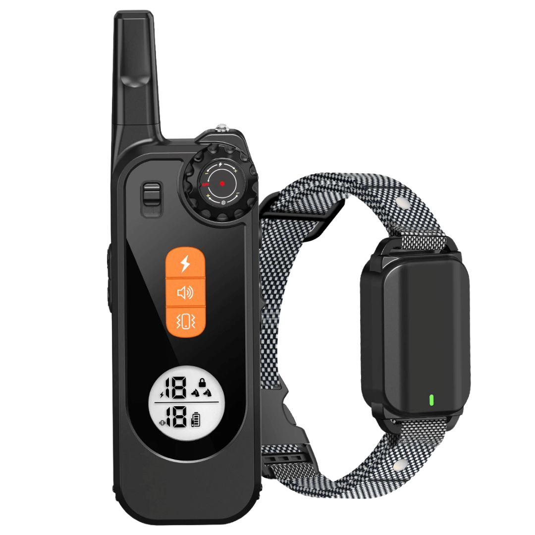 Dog Training eCollar with Remote & Flashlight for Sound, Vibration & Shock Control up to 600m | Waterproof & Night-Safe