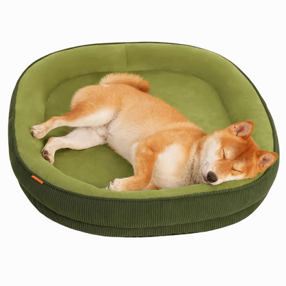 Plush Corduroy Dog Bed with Removable Washable Cover