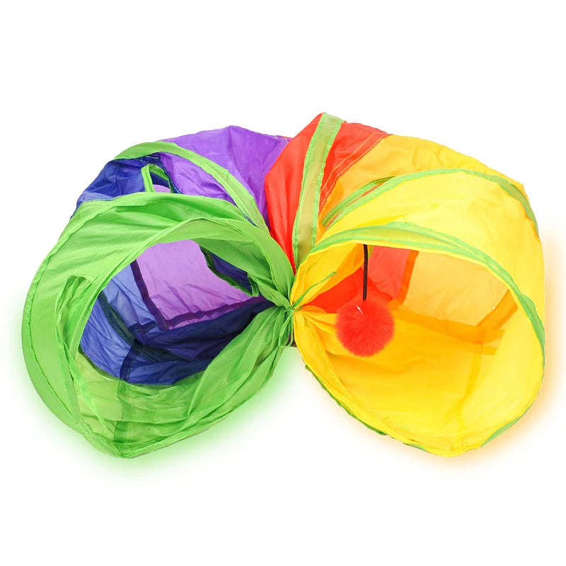 Foldable Cat Tunnel Toy | Collapsible Play Tube for Indoor Cats & Kittens