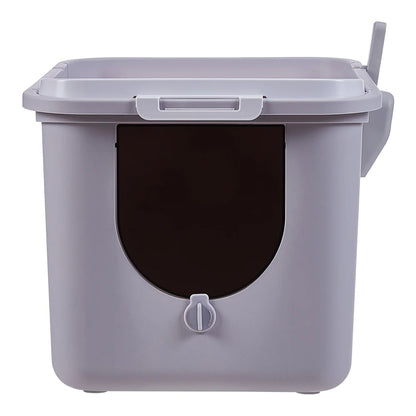 Enclosed Cat Litter Box with Flip-Lid Bucket Design | Scoop Included 6