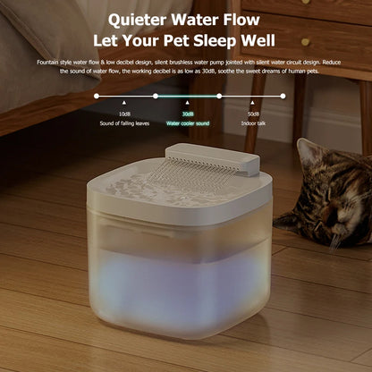 3L USB Rechargeable Cat Water Fountain & Fliter