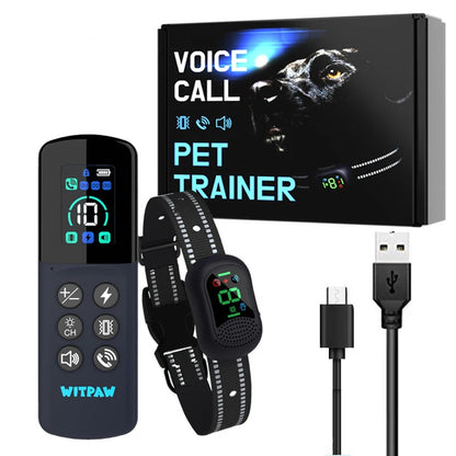 Long Distance Remote Control Dog Training Collar with Voice Call, Safe Shock, Vibration & Beep Warnings