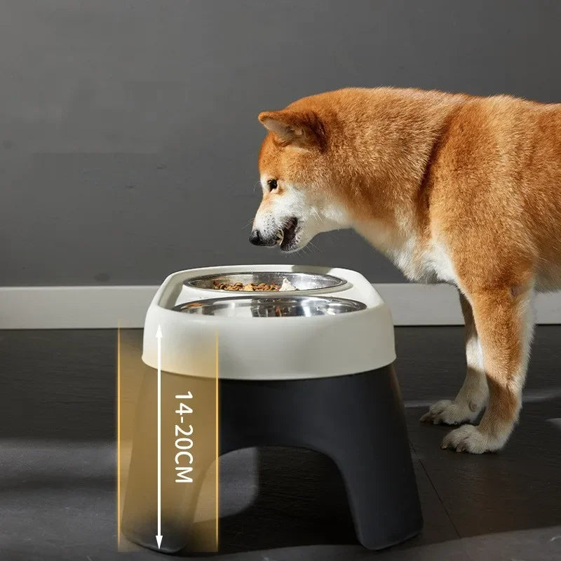 Sturdy Raised Dog Feeding Station with Stainless Steel Dog Bowls 3