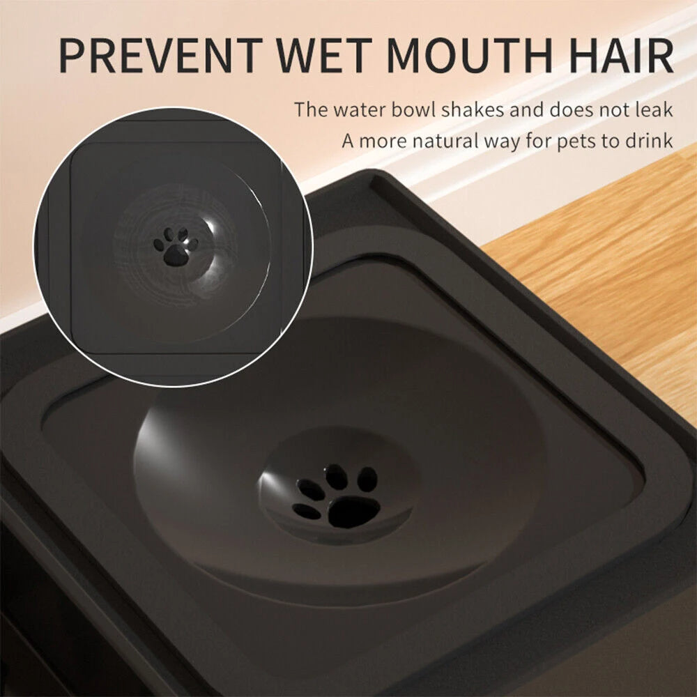 Sturdy & Adjustable Elevated Dog Feeding Station with 1.6L Stainless Steel Food Bowl & Spill-Resistant 1L Water Bowl 3