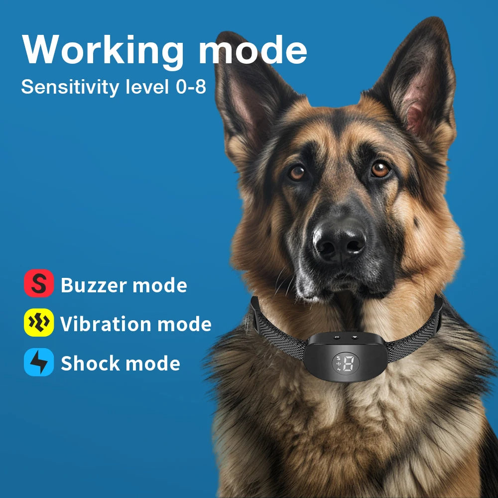 Automatic Anti-Bark Collar with No Shock & Safe-Shock Modes | USB Rechargeable & Waterproof Electric Dog Collar 5