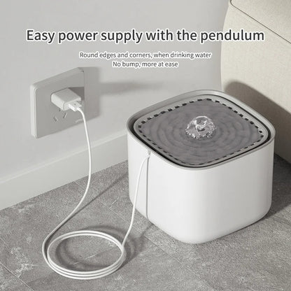 3L Cube Automatic Cat Water Fountain | Low-Noise & USB Rechargeable