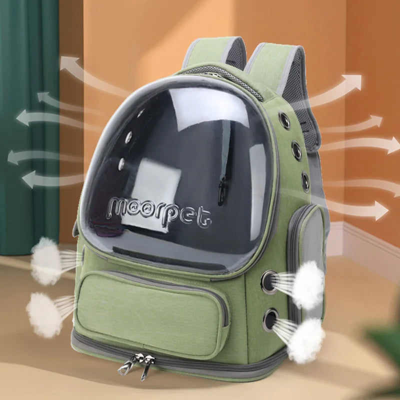 Space Bubble Cat Backpack Carrier | Breathable & Transparent Pet Travel Carrier