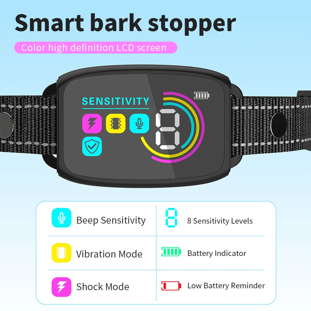 Smart Dog Training E-Collar with Anti-Bark Technology