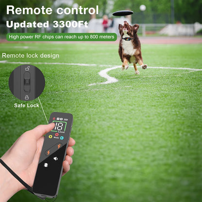 Dog Training eCollar with Slim & Simple Remote for Behaviour Control | Sound, Vibration & Boost Shock | Up to 1000m Range & Waterproof