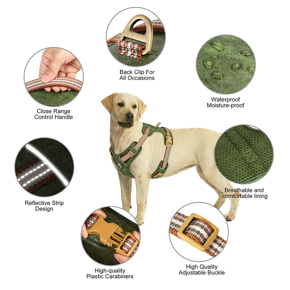 Durable & Supportive Dog Harness with Reflective Straps & Close-Control Handle 10