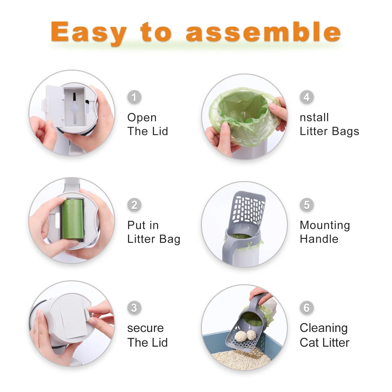 Easy-Scoop Cat Litter Sifter with Attached Waste Container 7