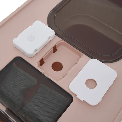 Enclosed Cat Litter Box with UV Sterilization, Pull-Out Tray & Double Entrance-Exit