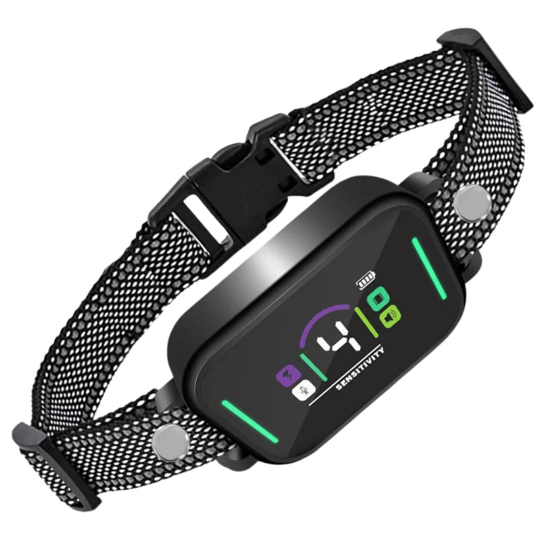Smart Automatic Dog Bark Collar | Digital Anti-Bark eCollar with Sound, Vibration & Shock Controls