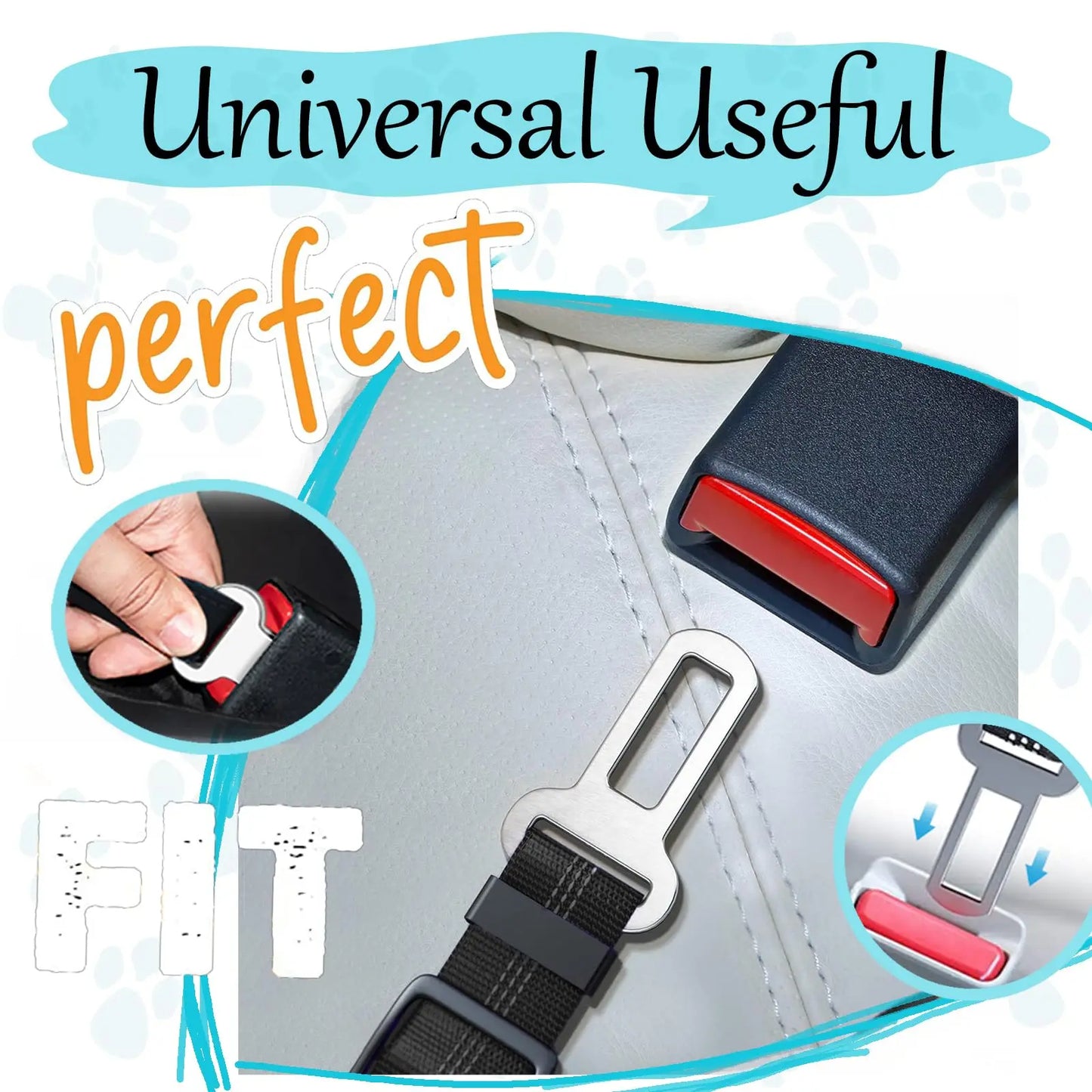 Heavy Duty Dog Seat Belt for Safe Car Travel | Double-Fastening & Fully Adjustable Nylon Dog Car Harness 5