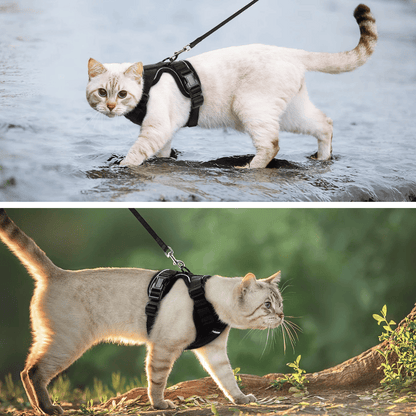 Easy-On-&-Off Soft Mesh Cat Harness & Leash Set 2