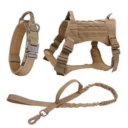 Large Dog Military-Style Dog Harness with Collar, Leash & Pouch Set | Tactical Dog Training Vest 7
