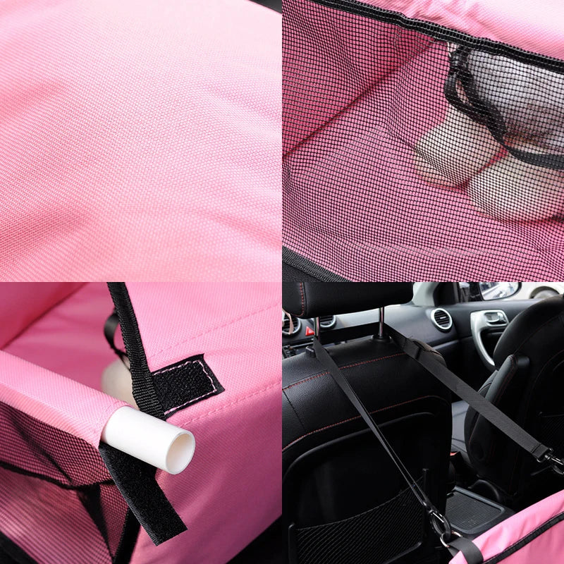 Secure Dog Car Seat Basket | Dog Booster Seat for Safe Car Travel 10