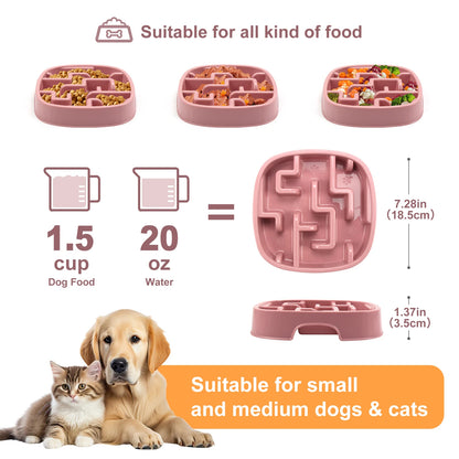 Maze-Design Slow Feeder Pet Bowl for Healthy Eating