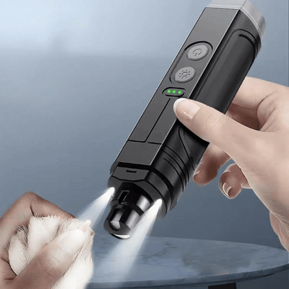 Ultra-Quiet Dog Nail Grinder with LED Lights | USB Rechargeable Nail Trimmer for Dogs 1