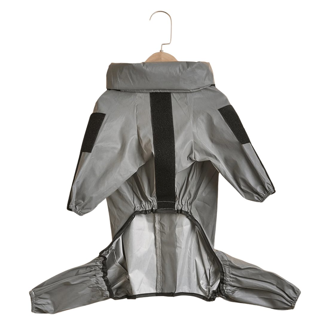 Reflective Full Body Dog Jacket with Adjustable Snood | Waterproof Dog Raincoat Jumpsuit