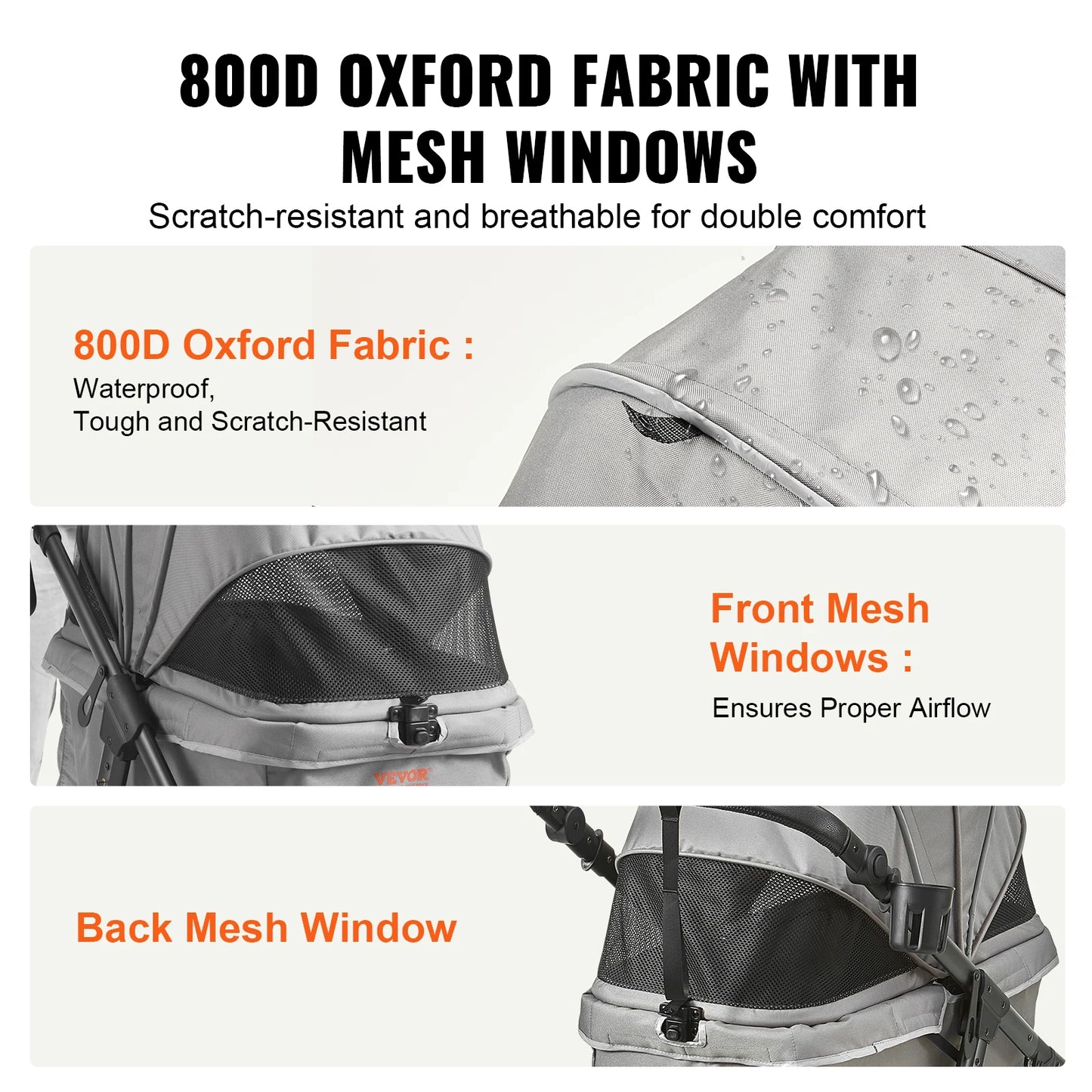 Sturdy & Compact Dog Stroller for Smaller Dogs with Easy Folding 7