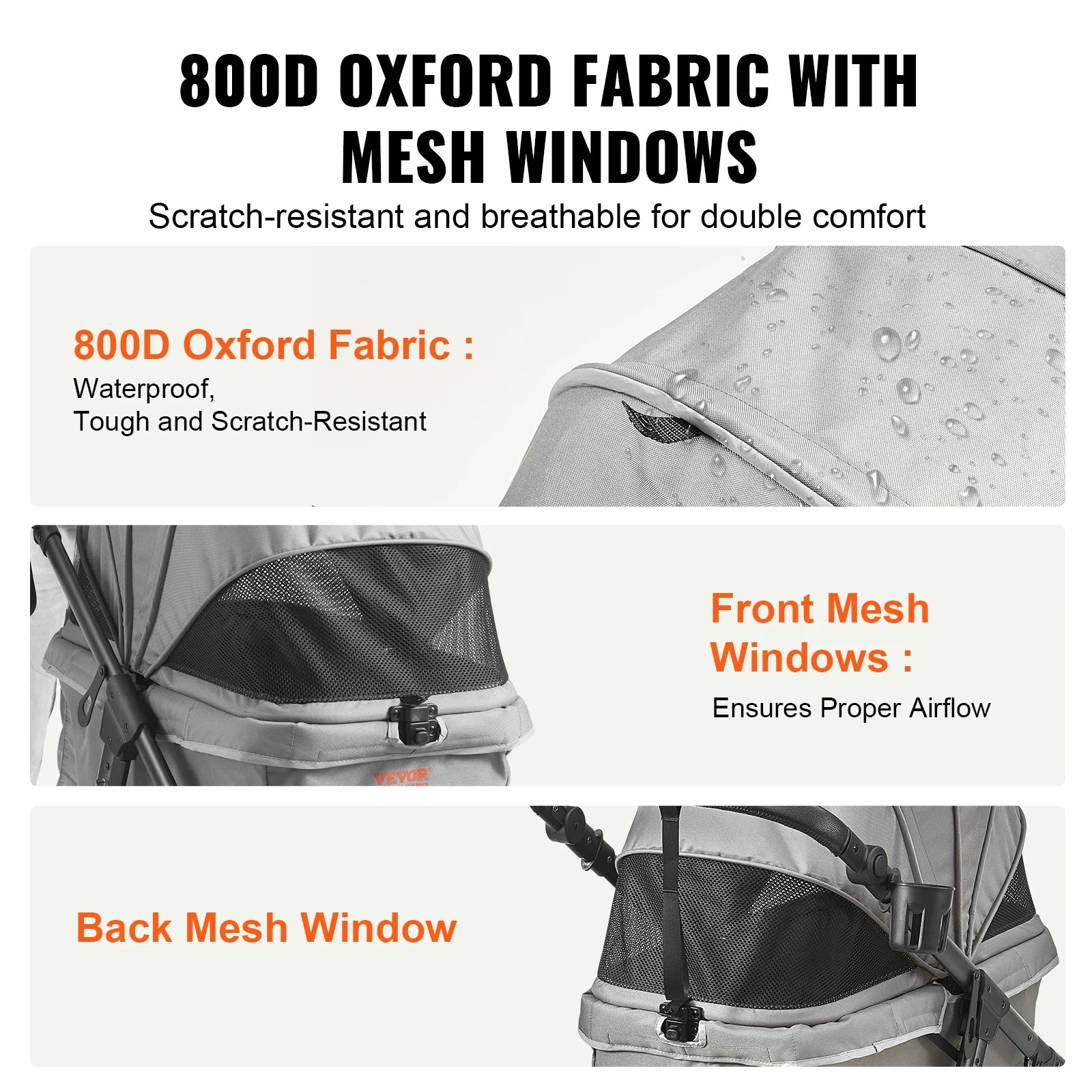 Sturdy & Compact Dog Stroller for Smaller Dogs with Easy Folding 7