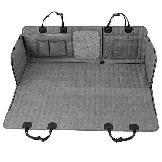 Dog Back Seat Cover | Waterproof Car Seat Protector for Dogs | Non-Slip, Side Flaps & Storage Pockets | Cars, SUVs & 4x4s