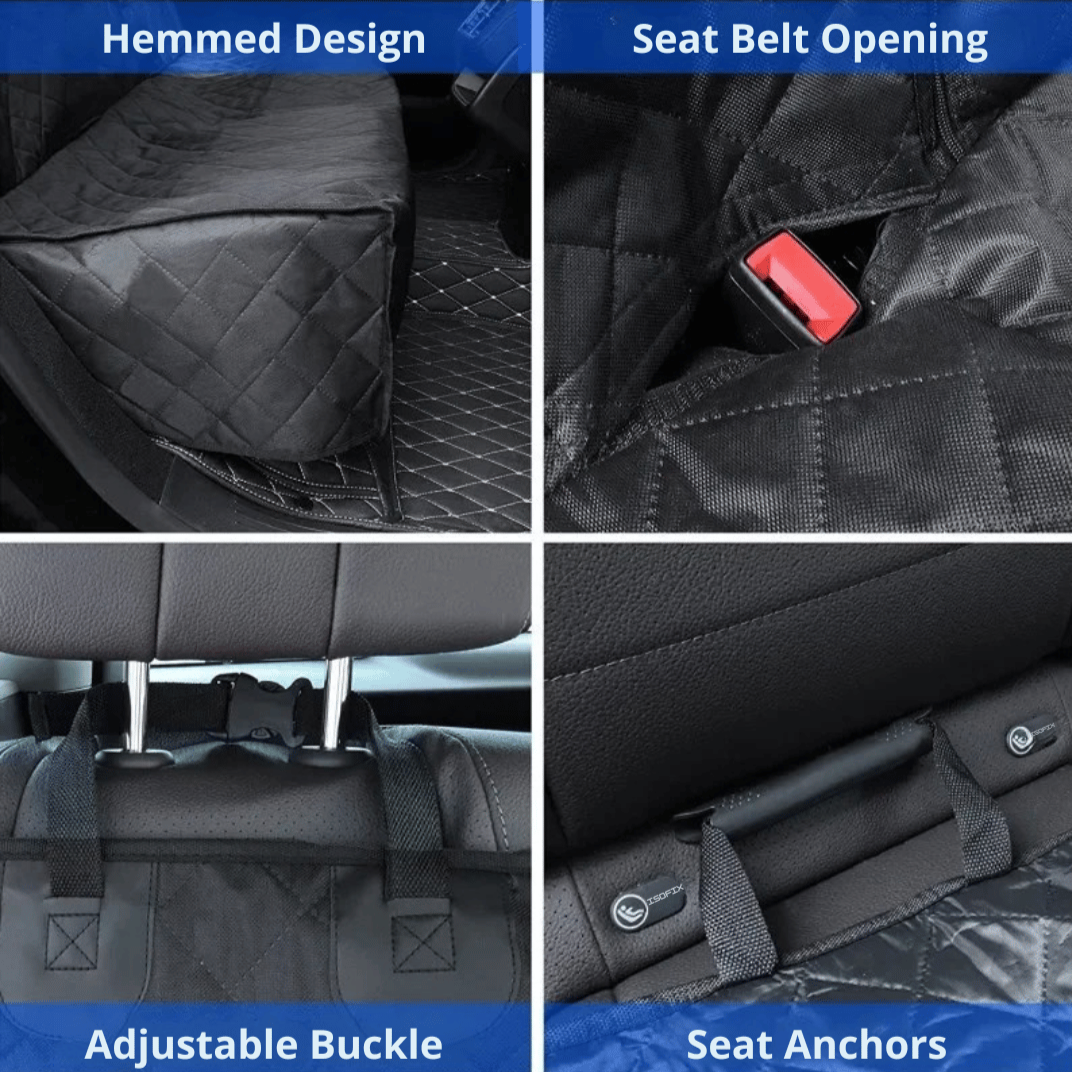 Waterproof Dog Car Seat Cover Hammock to Protect Back Seats 5