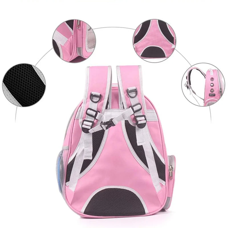 Space Capsule Cat Backpack with Transparent Dome | Ventilated Travel Carrier for Pets