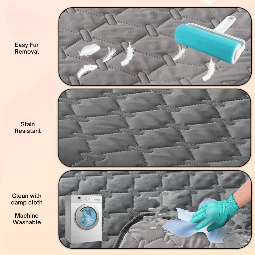 Double-Sided & Water-Resistant Dog Blanket Furniture Protector for Beds & Sofas 4