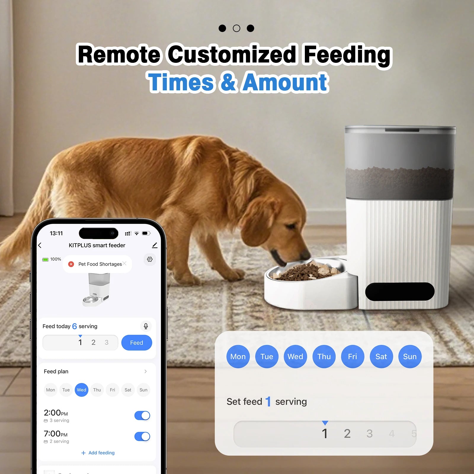 Smart App-Controlled Automatic Pet Feeder Food Dispenser with Voice Recorder 5