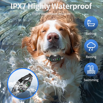 Smart Automatic Dog Bark Collar | Digital Anti-Bark eCollar with Sound, Vibration & Shock Controls