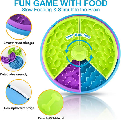 Dog Puzzle Slow Feeder Dog Bowl for Stimulated & Healthy Eating 6