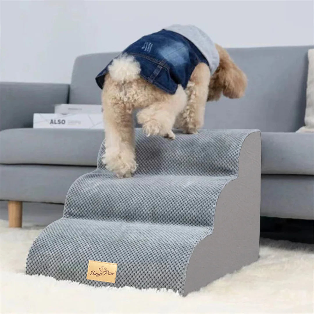 High-Density Sponge Dog Steps for Beds & Sofas with Soft & Non-Slip Washable Cover