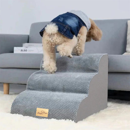 High-Density Sponge Dog Steps for Beds & Sofas with Soft & Non-Slip Washable Cover
